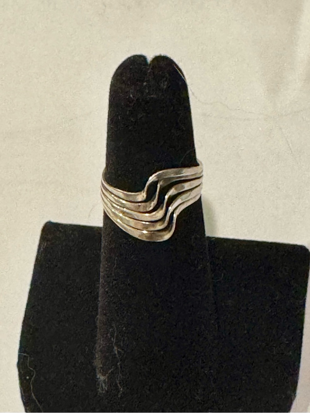 Silver Multi-Wave Stacking Ring - Silver Women’s Jewelry